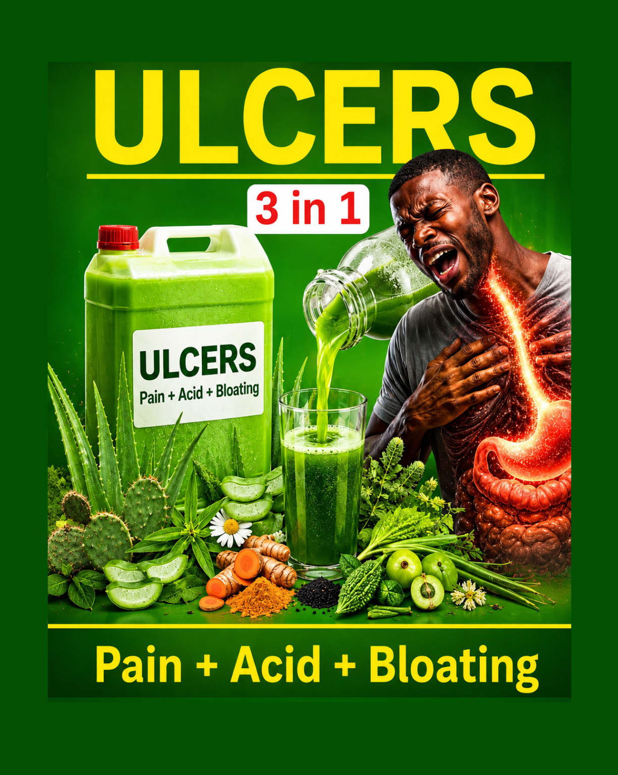 Ulcers (3-in-1) Pain + Acid + Bloating