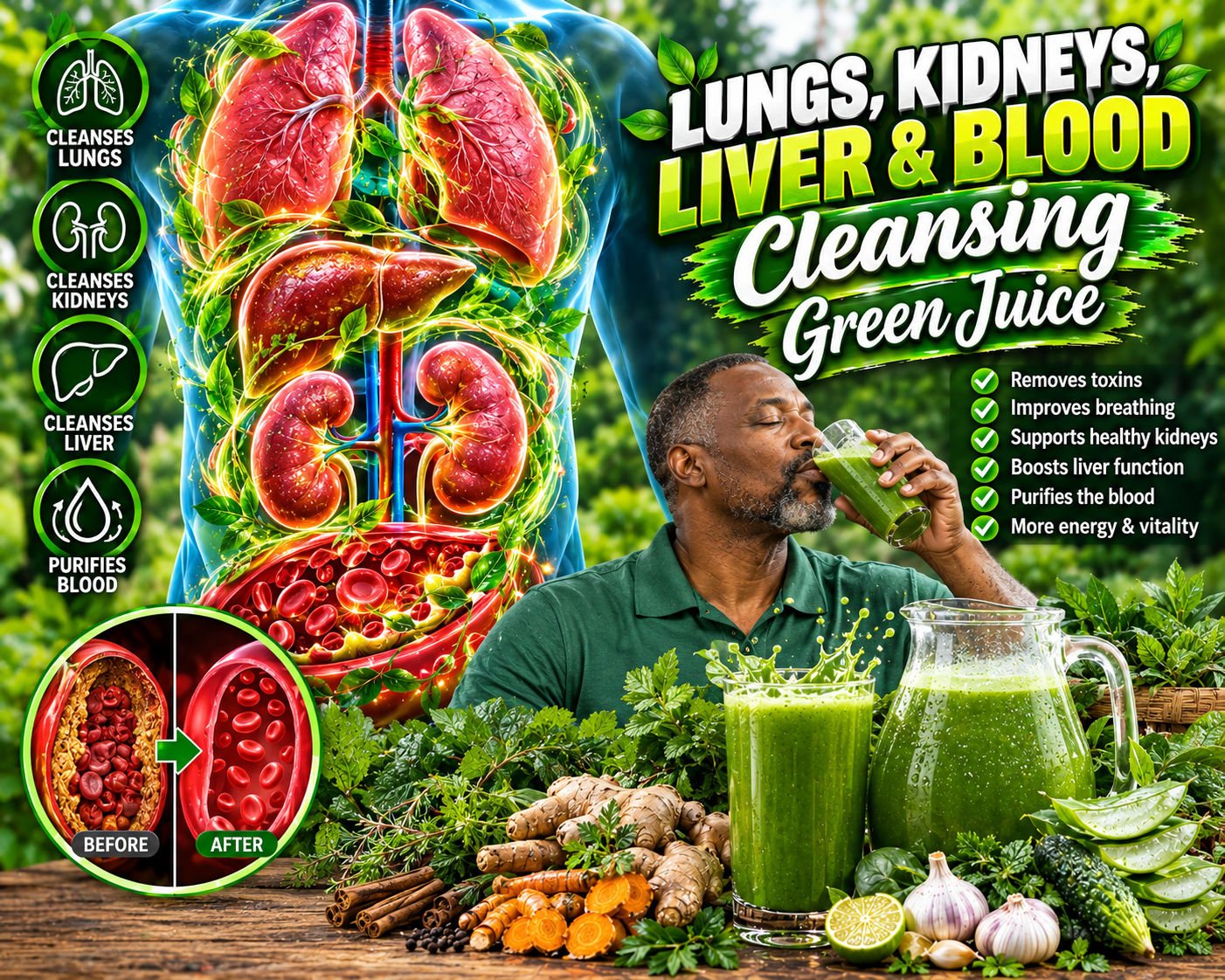 Lungs, Kidneys, Liver & Blood Cleansing Juice